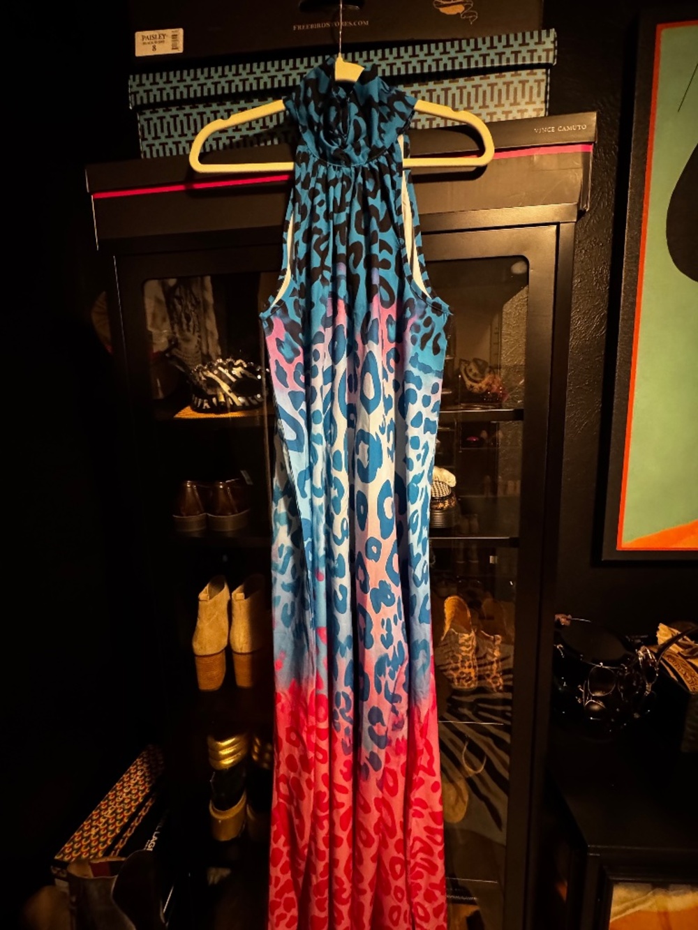 Fabulous multi leopard maxi dress